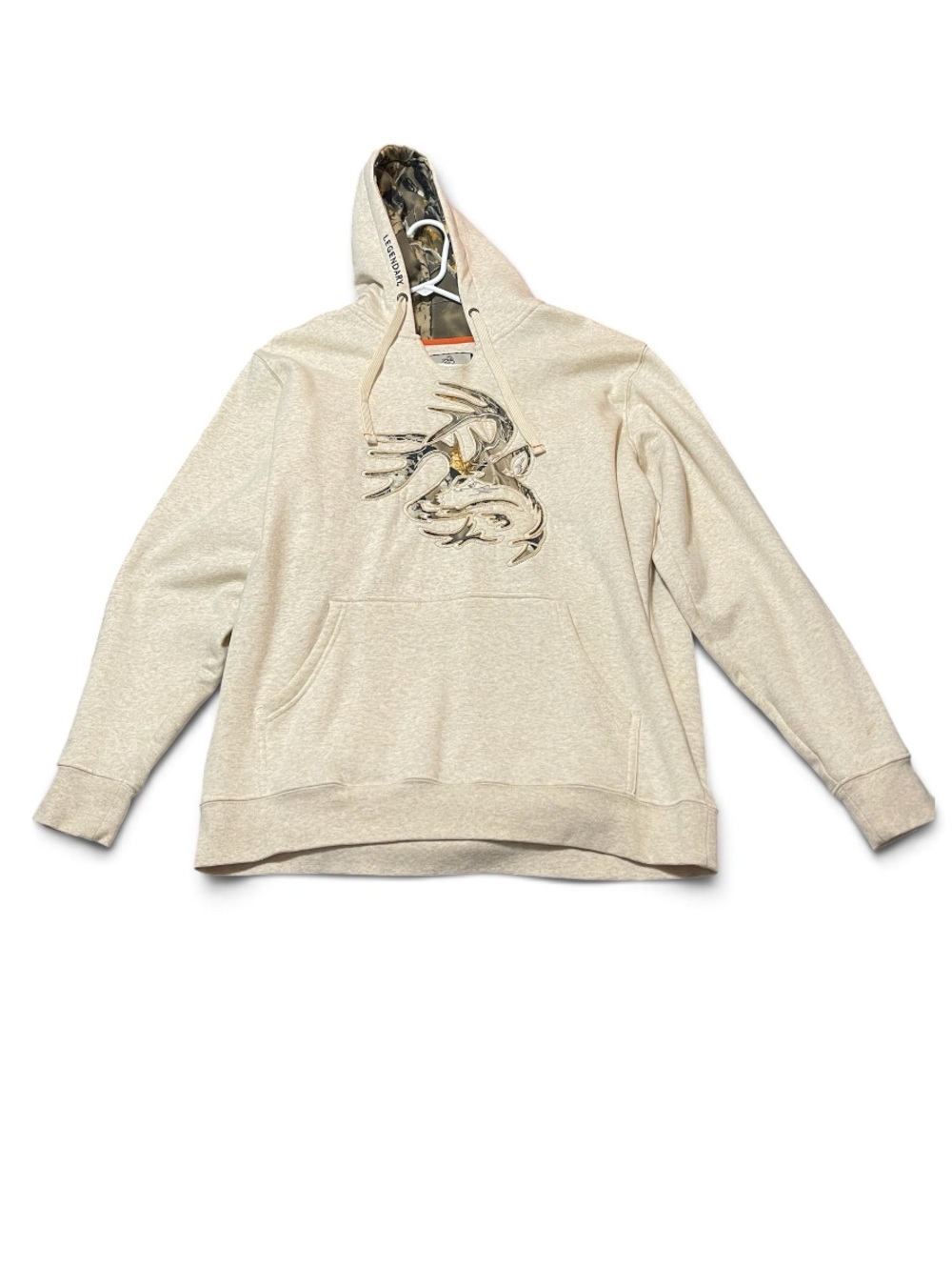 Legendary Whitetails Men’s Pullover Hoodie- Oat/Camo